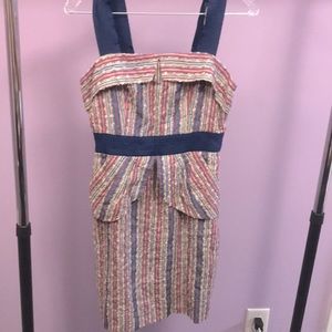 Phoebe Couture Striped Pastel Dress